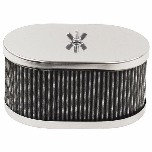 Chrome Air Cleaner EMPI HPMX/WEBER IDF/EMPI "D" Series 3-1/2" High w/ Gauze (1-Hole Top)