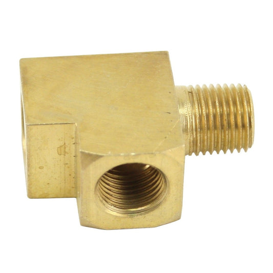 Brass T-Fitting/Adapter (1/8"), For Gauges, Each