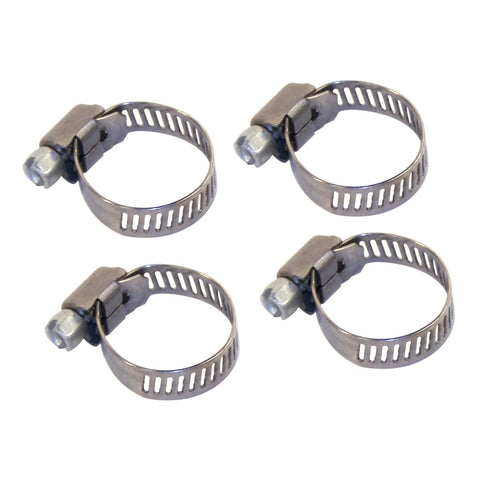 Hose Clamps - Fits 3/8" & 1/2", Pack of 4