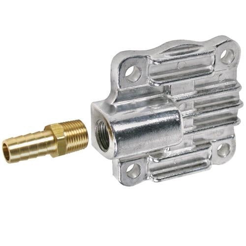 Oil Pump Cover w/Fitting and Gasket, Aluminum