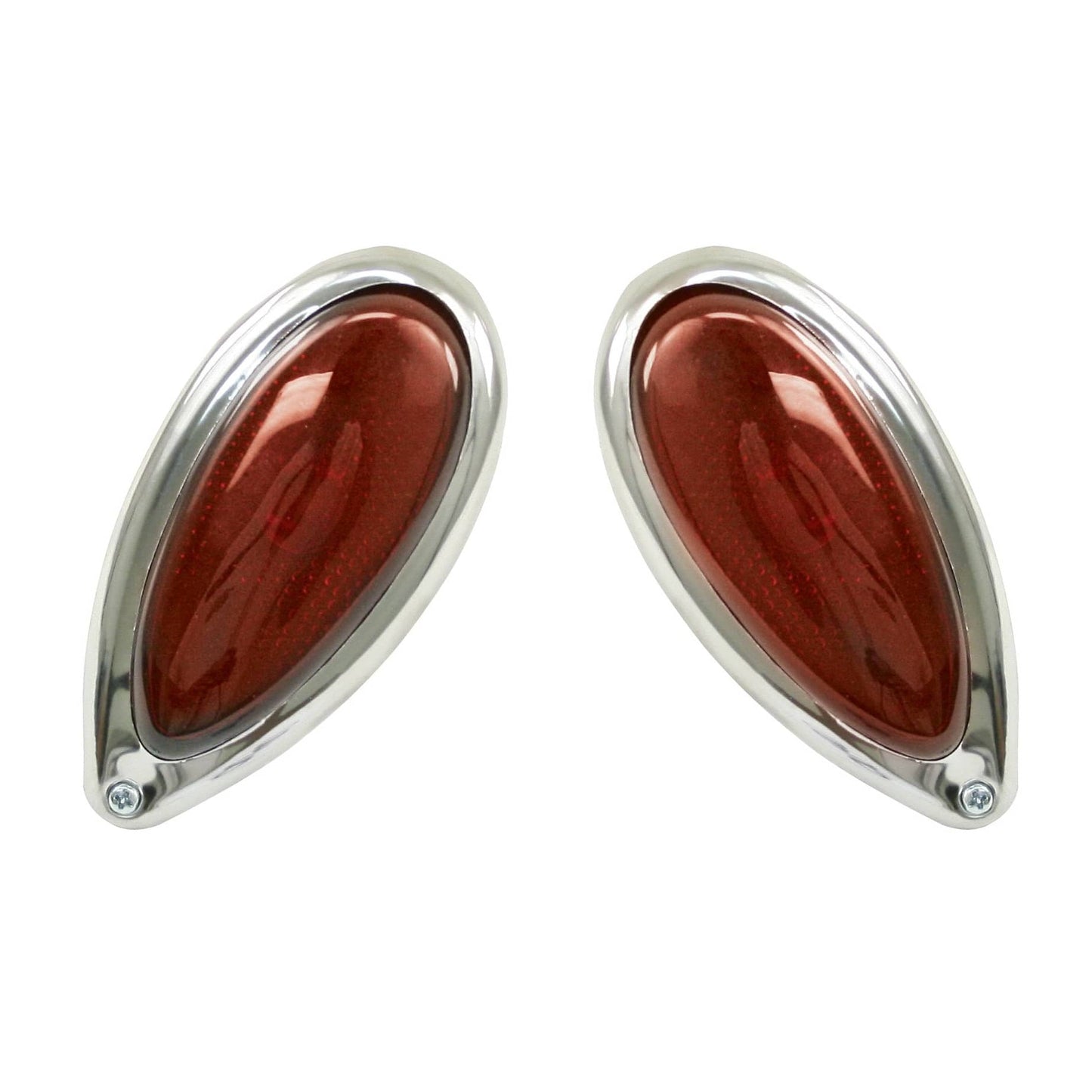 Red Teardrop Tail Lights, Pair