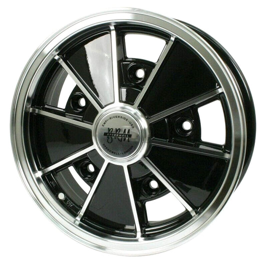 Empi BRM 9676 Gloss Black w/ Polished Lip & Spoke Edges 5x15" - AA Performance Products