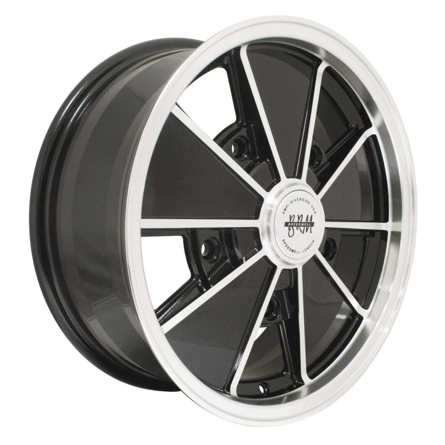 Empi BRM 10-1086 Gloss Black w/ Polished Lip & Spoke Edges 7x17" - AA Performance Products