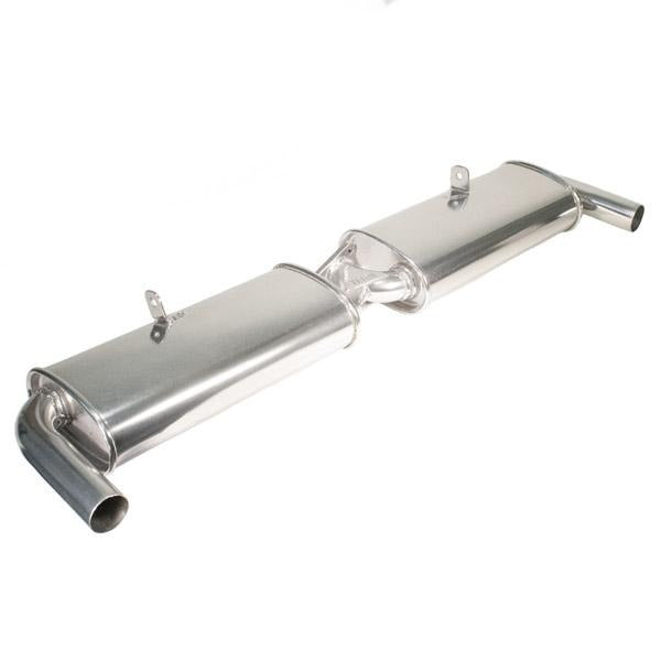 Tri Mil Muffler, Dual Quiet-Pak, Fits Standard Header,Ceramic Coated - AA Performance Products