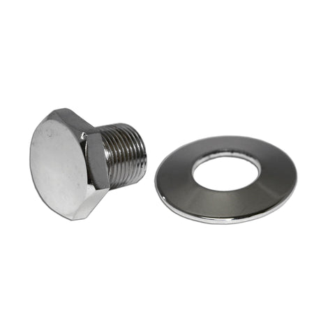 Chrome Crank Pulley Nut & Washer - AA Performance Products