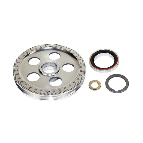 Polished Degree Wheel Pulley Sand Seal W/Seal & Collar Blk - AA Performance Products