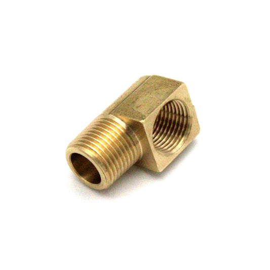 90 Degree 3/8" Male x 3/8" Female NPT Brass Fitting