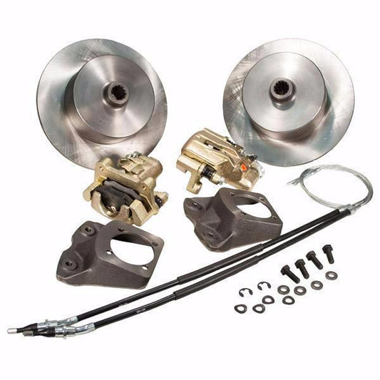 Disc Brake Kit, Rear, e-Brake, 5-Lug (Dual Pattern - Chevy/Ford - 5x4-3/4, 5x4-1/2) - AA Performance Products