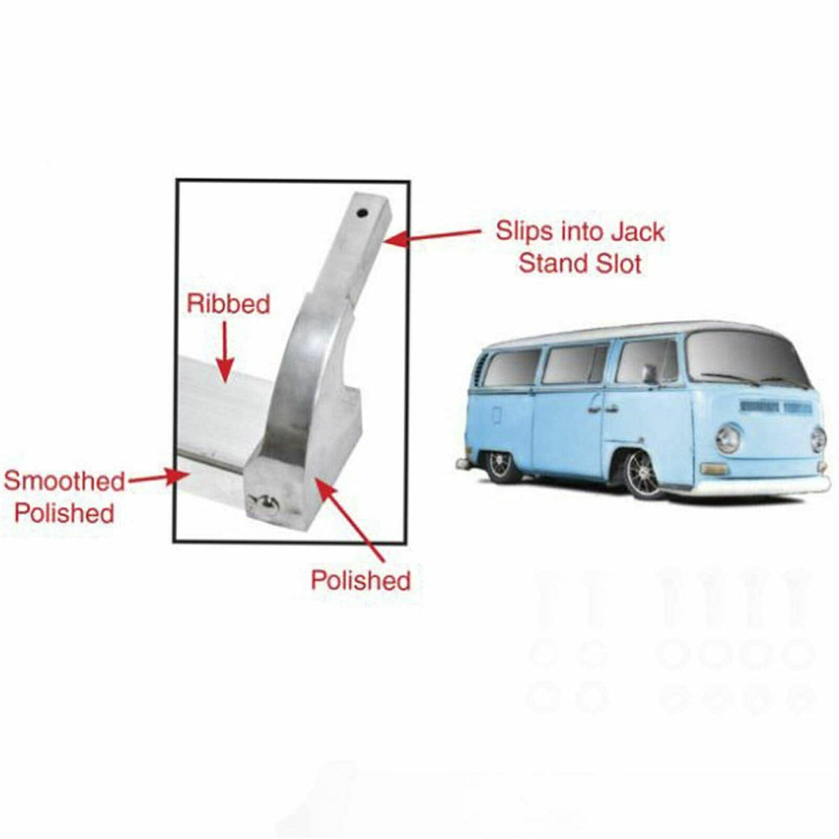 Type 2 Aluminum Side Step, Fits Type 2 50-79