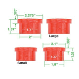 Urethane Axle Beam Bushing Kit, Outer, for Ball Joints, 4 pcs. Short (Replacement) Style, for Outer Only, 2 Small, 2 Large
