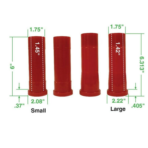 Urethane Axle Beam Bushing Kit, Inner & Outer, for Ball Joint, 4 pcs., 2 Small, 2 Large