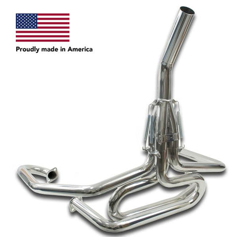 Tri Mil Exhaust, Bobcat, 1-1/2 Standard Header with Stinger Collector, Ceramic Coated - AA Performance Products