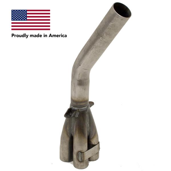 Tri Mil Collector, Bobcat, 1-1/2 Dia with 2in Dia Stinger, Raw Steel - AA Performance Products