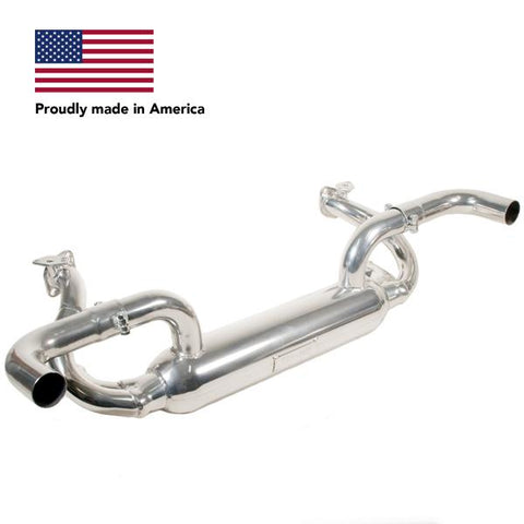 Tri Mil Exhaust for Thing, Euro 2-Tip, Heat Risers, Ceramic Coated - AA Performance Products