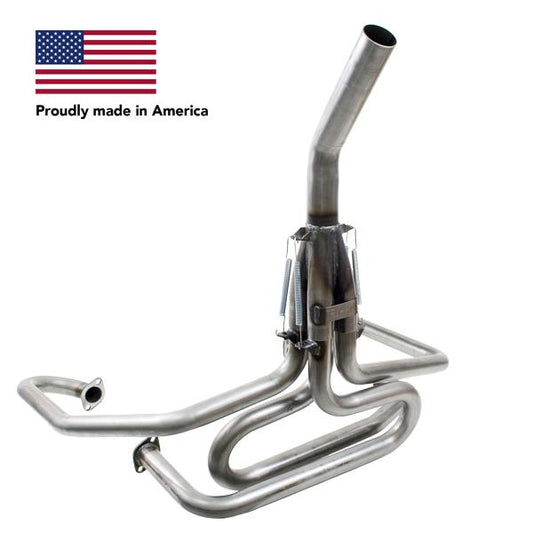 Tri Mil Exhaust, Bobcat, 1-5/8 Standard Header with Stinger Collector, Raw Steel - AA Performance Products