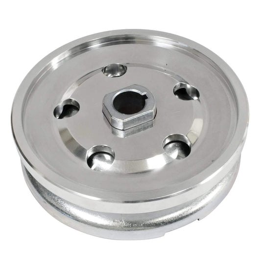 Billet Aluminum 12-Volt Alt/Gen Pulley, Polished Outer Half W/Metal Inner - AA Performance Products