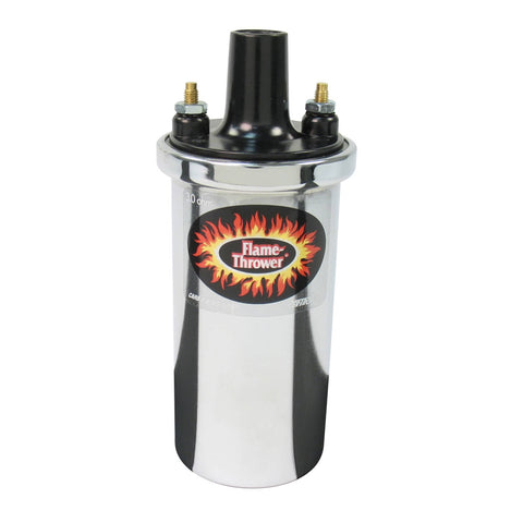 Pertronix Flame-Thrower Chrome 3.0 ohm Coil,  (use w/ Ignitor Electronic Ignition) (for VW and Porsche)