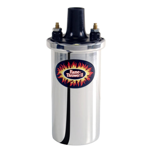 Pertronix Flame-Thrower Chrome 0.6 ohm Coil,  (use w/ Ignitor II Electronic Ignition) (includes 4 and 6 cyl Porsche)