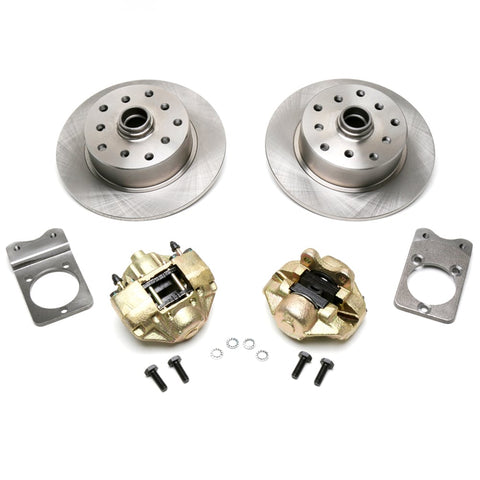 No Hassle Front Disc Brake Kit, fits Stock Drum Spindles, (1966-77) 5-Lug Dual Pattern – 5 x 130mm & 5 x 112mm