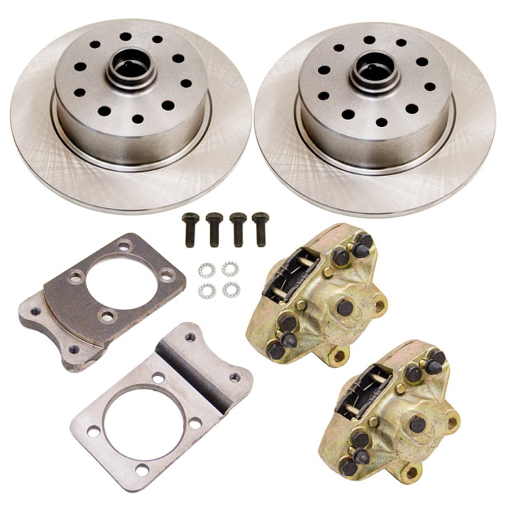 No Hassle Disc Brake Kit, Front, Fits Stock Drum Spindles, 5-Lug Dual Pattern - 5 x 4-3/4" & 5 x 4-1/2" (1971-79)