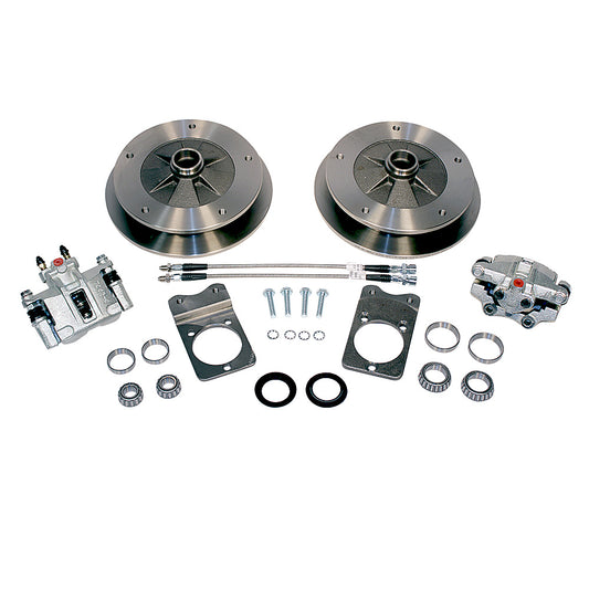 No Hassle Drum to Disc Brake Conversion Kit, Wide 5 with Ball Joint Spindles, fits '69-'77 Bug, Ghia & Thing