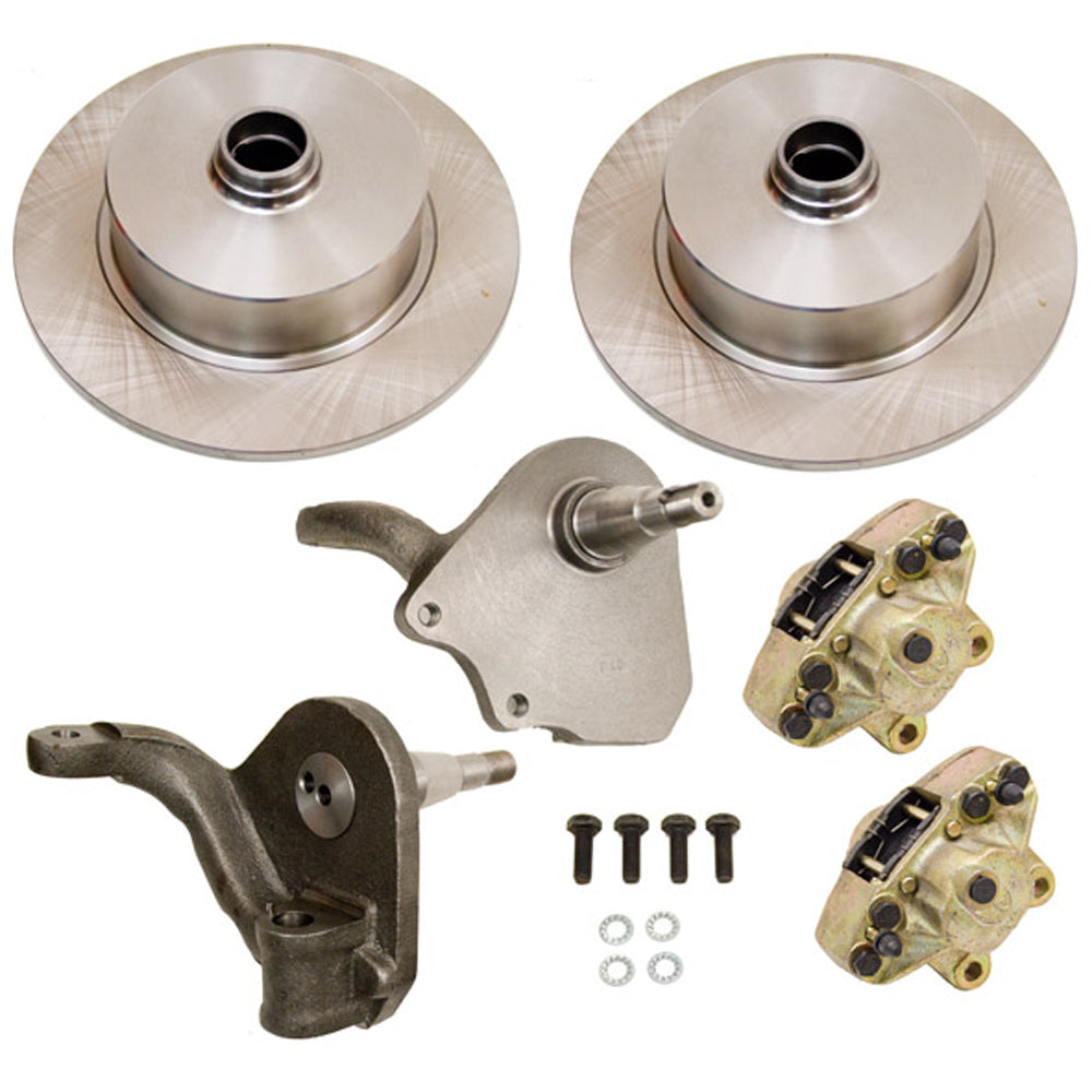 Front Disc Brake Kit, Drop Spindles, Blank Pattern