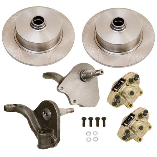 Front Disc Brake Kit, Drop Spindles, Blank Pattern