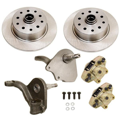 Disc Brake Kit, Front, Droped Spindles, 5-Lug (Dual Pattern – Chevy/Ford – 5×4-3/4, 5×4-1/2) - AA Performance Products