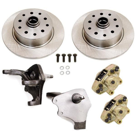 Disc Brake Kit, Front, Dropped Spindles, 5-Lug (Dual Pattern – Chevy/Ford – 5×4-3/4, 5×4-1/2) - AA Performance Products