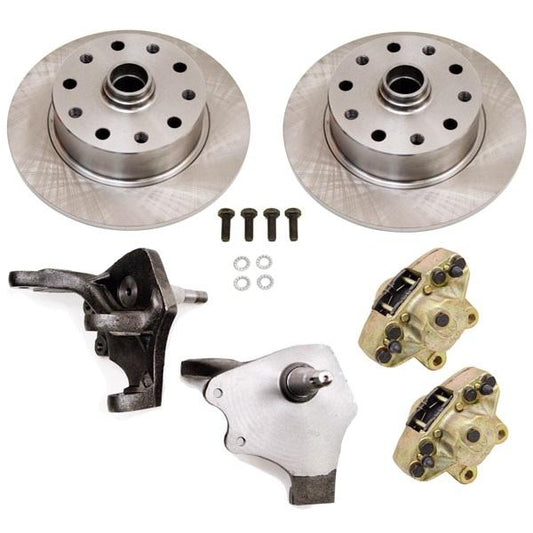 Disc Brake Kit, Front, Dropped Spindles, 5-Lug (Porsche/Bus Pattern - 5x130/5x112) - AA Performance Products