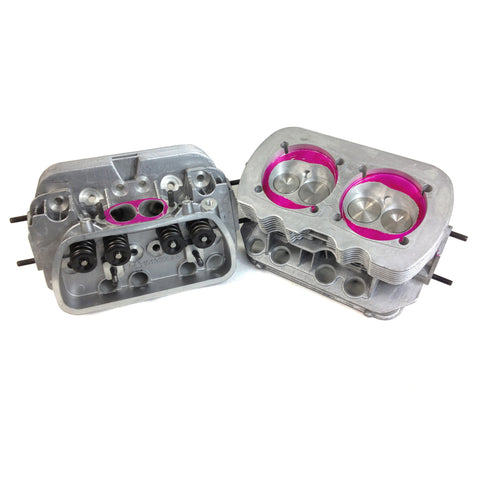 VW 1600 Port & Polish Stage 2 Cylinder Heads, 42X37.5 "Pair" - AA Performance Products