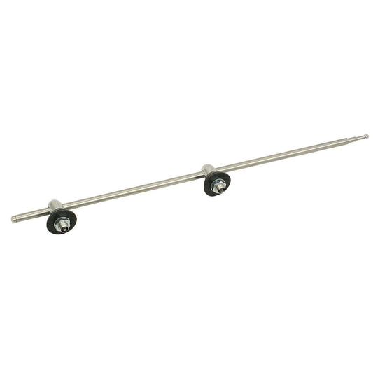Antenna, Dual Base, Sidemount w/ Chrome Mounts (60" Cable)