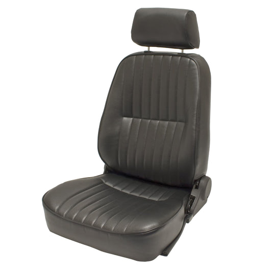 Low-Back Seat w/ Headrest Only, Left Side, Black Vinyl, Each