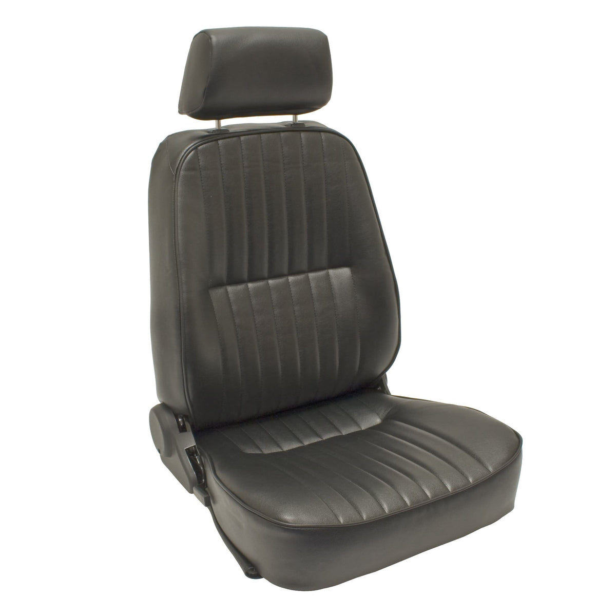 Low-Back Seat w/ Headrest Only, Right Side, Black Vinyl, Each