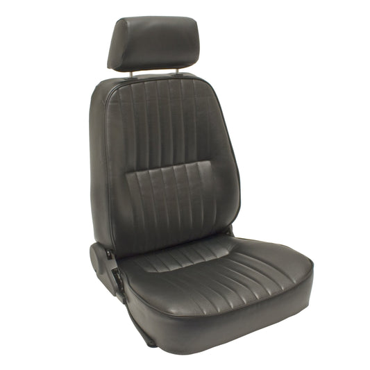 Low-Back Seat w/ Headrest Only, Right Side, Black Vinyl, Each