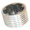 Steering Wheel Adapter Kit, Two-inch Aluminum extension, 5-hole to 3-hole