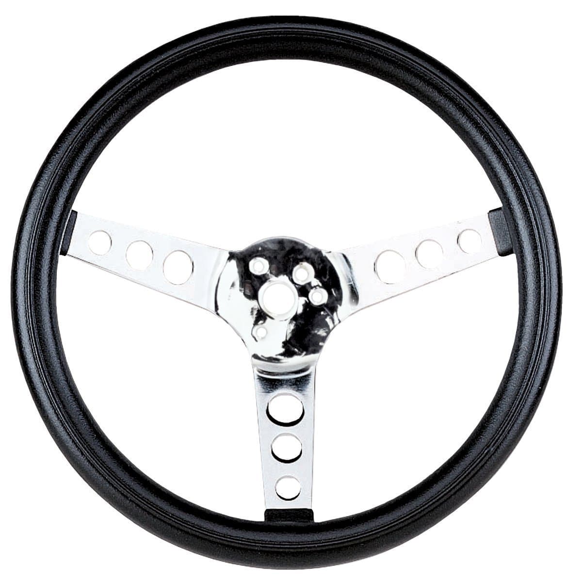EMPI Poly-Foam Steering Wheel, 3 spokes, 13-½" Dia., 3-½" Dish / 3-½"