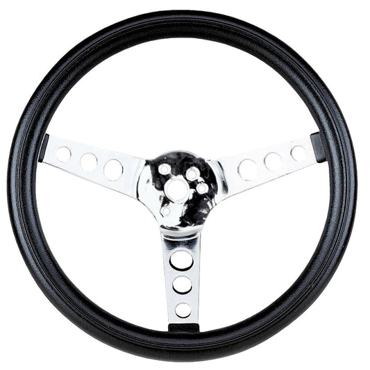 EMPI Poly-Foam Steering Wheel, 3 spokes, 13-½" Dia., 3-½" Dish / 3-½"