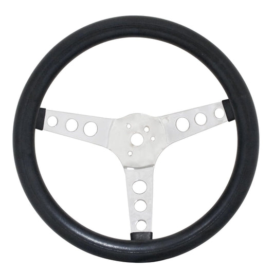 EMPI Poly-Foam Steering Wwheel, 3 spokes, 12-1/2" Dia., 3-1/2" Dish / 3-1/8"