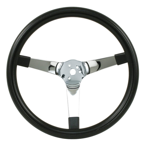 EMPI Poly-Foam Steering wheel, 3 Spokes, 14-¾” Dia., 4” Dish / 4-¼”