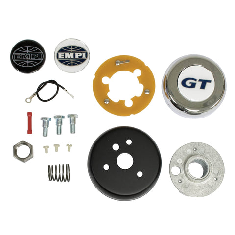 EMPI Steering Wheel Adapter Kit, Type 1 and Ghia 60-74½, Type 3 61-71, I.D. Spline Area .795, O.D. Spine Area .835, 40 Splines