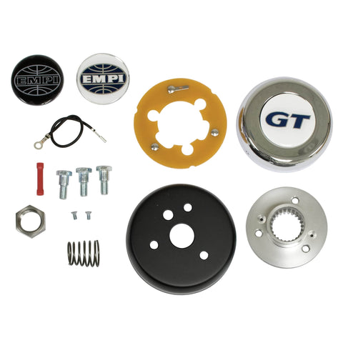 EMPI Steering Wheel Adapter Kit, Type 1 and Ghia 49-59, I.D. Spline Area .863, O.D. Spine Area .982, 24 Splines
