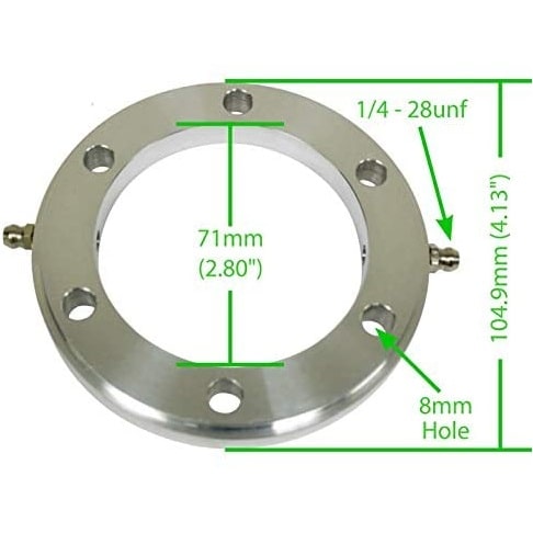 Grease Flange, Bus - for 8mm Bolts.
