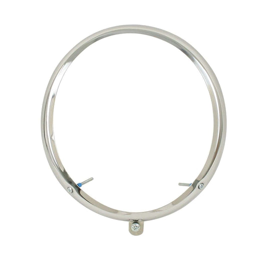 Headlight Rim, Chrome, Type 1 & 2, Adjusting Screws at 5 & 7 O'Clock