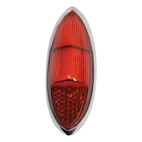 Tail Light Lens w/ Chrome Ring, Ghia 60-69, 100% Red, Each
