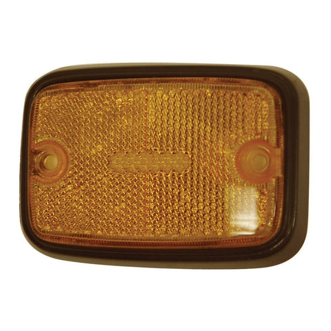 Side Marker Lens, Type 2, 75-79, Yellow/Black Trim, Each