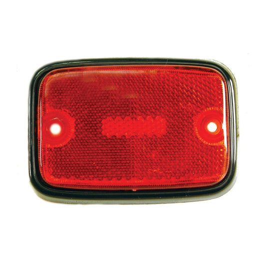 Side Marker Lens, Type 2, 75-79, Red/Black Trim, Each
