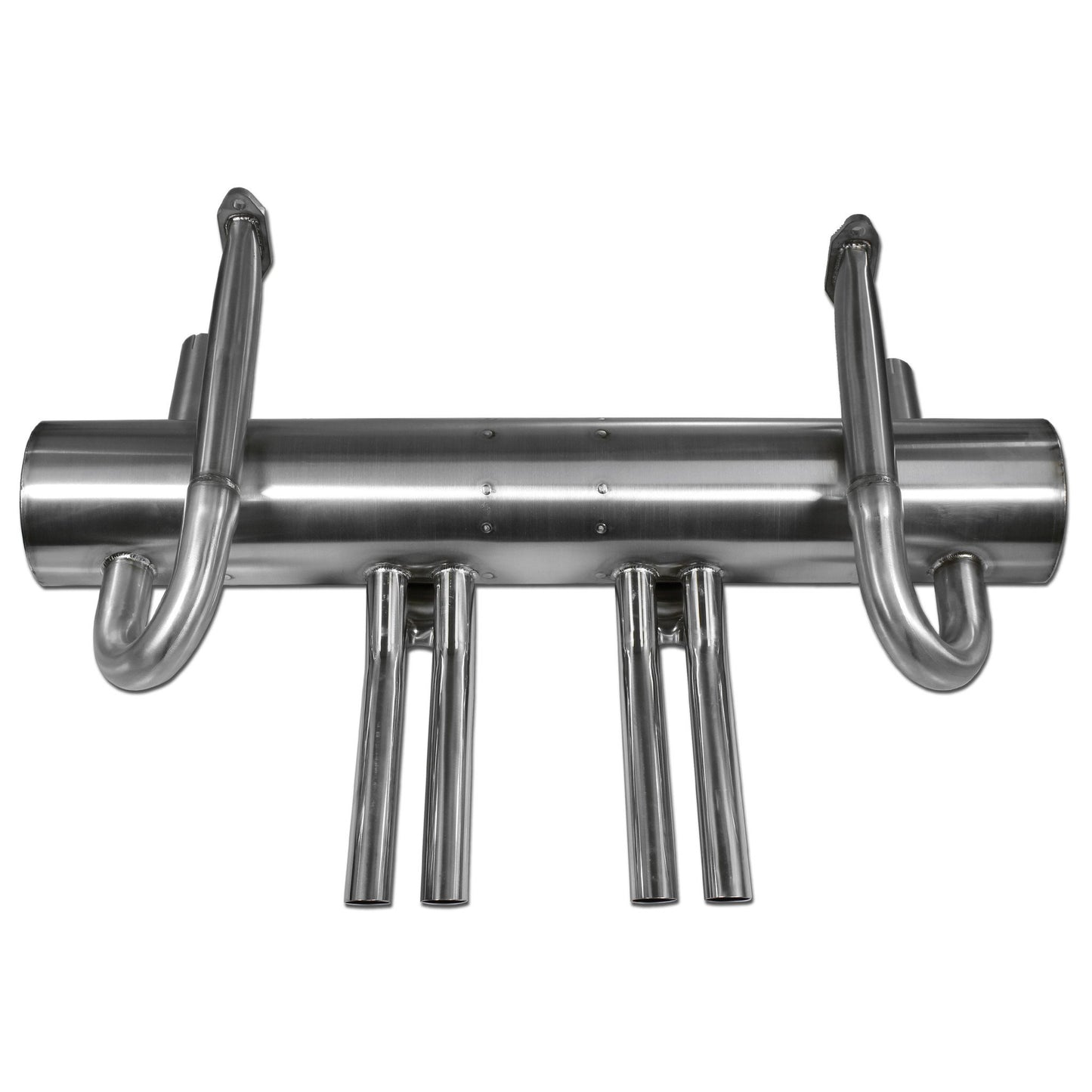 AA 356 Stainless Muffler 4 Tip Abarth Style - AA Performance Products