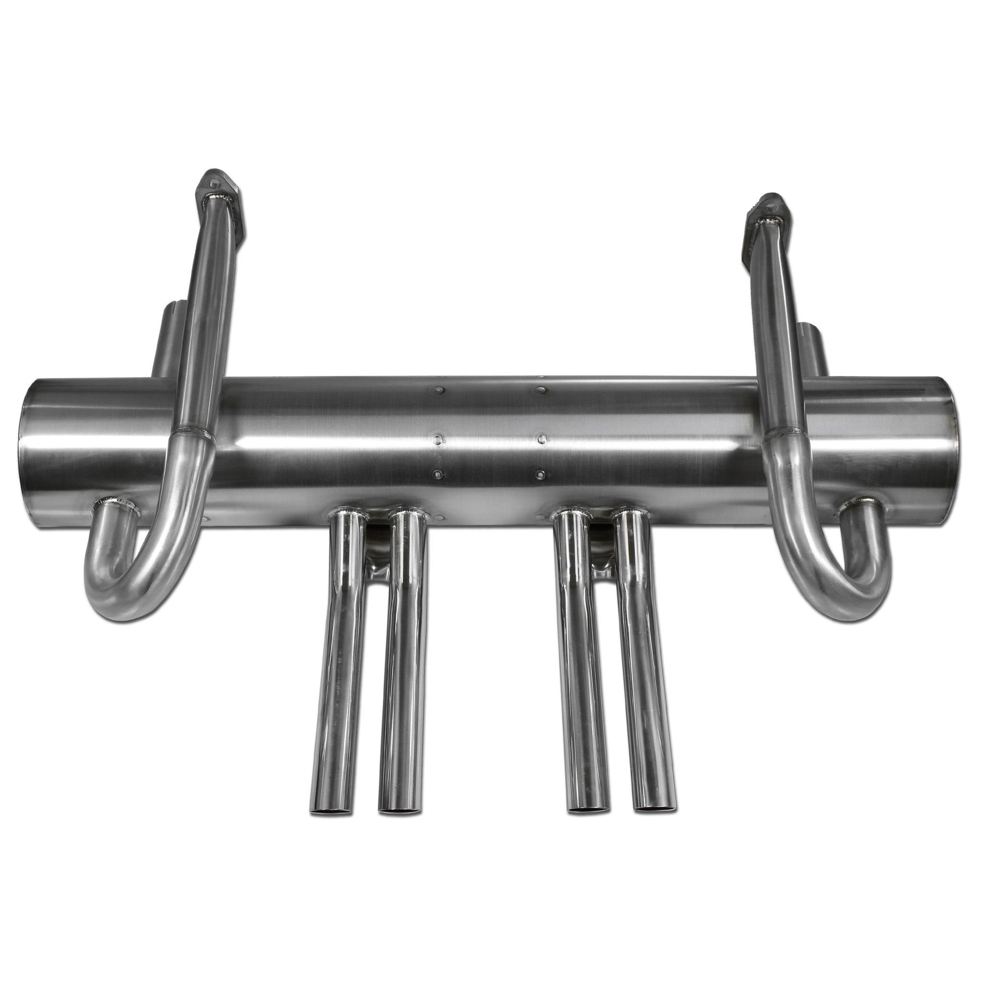 AA 356 Stainless Muffler 4 Tip Abarth Style - AA Performance Products