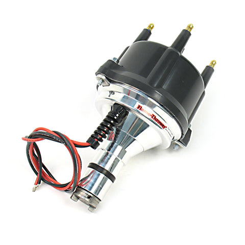 Pertronix Flame-Thrower Billet Distributor, w/Black Cap and Ignitor II Electronic Ignition - AA Performance Products